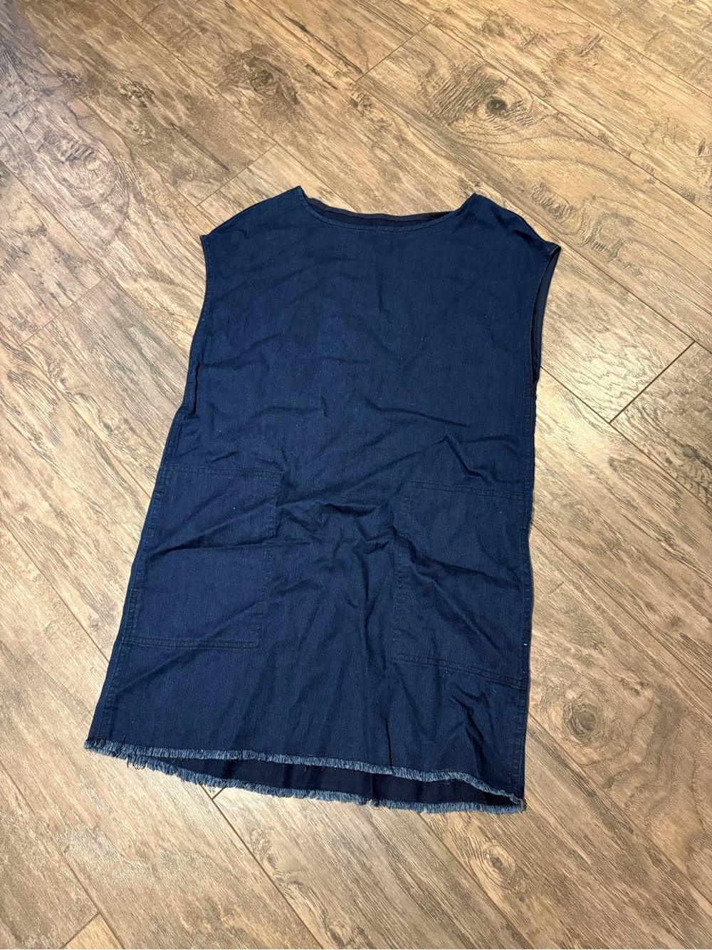 Wilfred Free Navy Cotton Sleeveless Shift